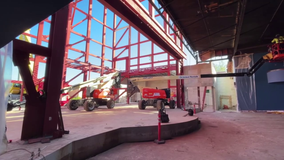 Topping Out ceremony at Venice Theatre damaged by Hurricane Ian