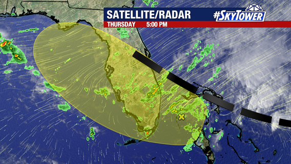 Tropical disturbance shows signs of development near Florida