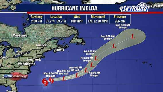 Bermuda braces for Hurricane Imelda as Humberto weakens