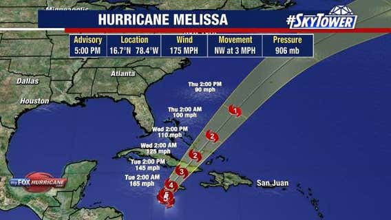Hurricane Melissa strengthens to Category 5 storm as it heads toward Jamaica