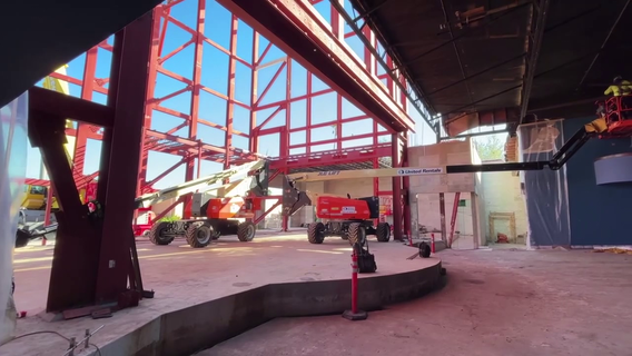 Topping Out ceremony at Venice Theatre damaged by Hurricane Ian