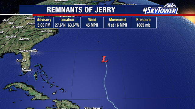 Tracking Jerry and a new tropical wave