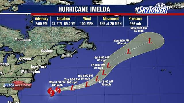 Bermuda braces for Hurricane Imelda as Humberto weakens