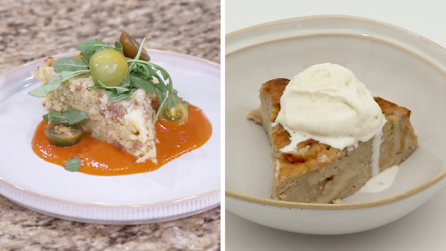Dinner DeeAs recipes: Nonna’s Spaghetti Pie, Banana Bread Pudding