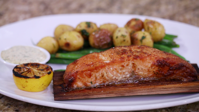Dinner DeeAs recipes: Cedar Plank Salmon, Golden Beet Salad and Roasted Mushroom Flatbread