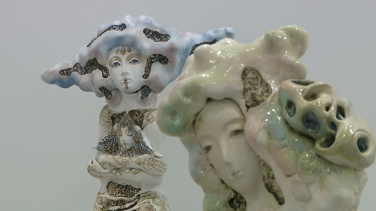 Ukrainian sculptor creates otherworldly creatures for exhibition at Herrig Center for the Arts