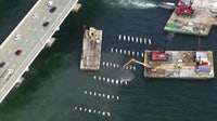 Crews continue dismantling Howard Frankland Bridge's aging northbound span