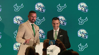 Brian Hartline officially introduced as USF’s new head football coach