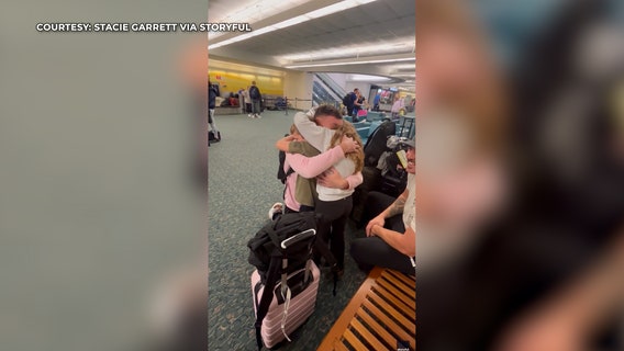 Watch: Airman surprises siblings at Orlando International Airport as early Christmas gift