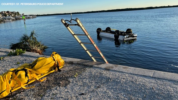 Body discovered in submerged truck in St. Petersburg