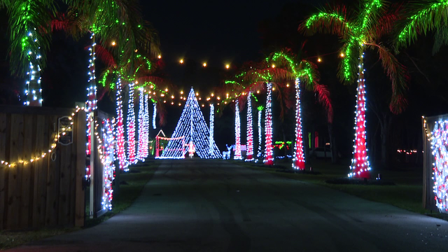Florida man turns five-acre property into winter wonderland