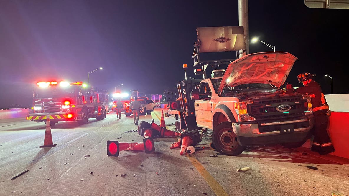 Driver killed, construction workers injured in crash on Howard Frankland Bridge: FHP