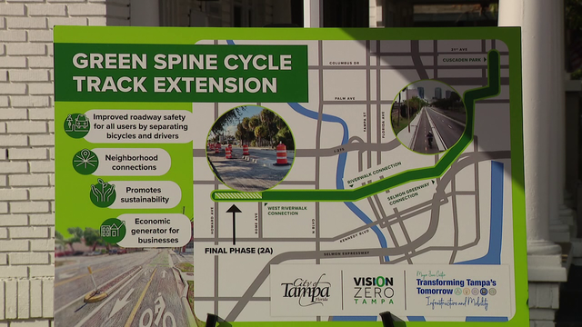 Tampa’s Green Spine Cycle Track enters its final phase of construction