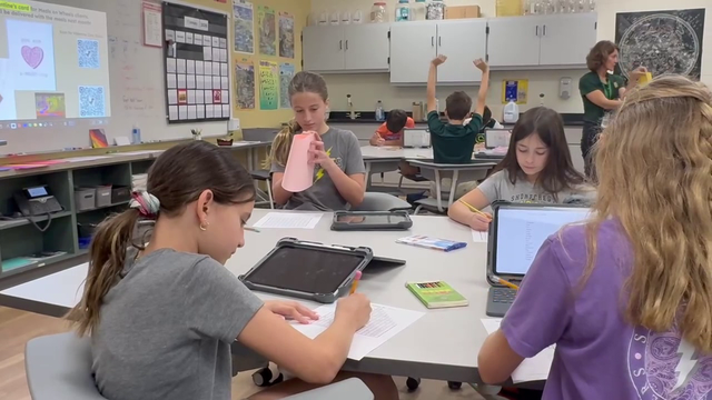 St. Pete 5th graders make cards to brighten Valentine's Day for senior citizens