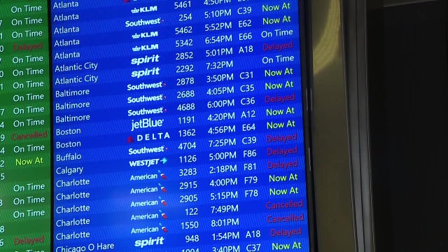 Two thirds of flights in and out of TPA canceled on Sunday