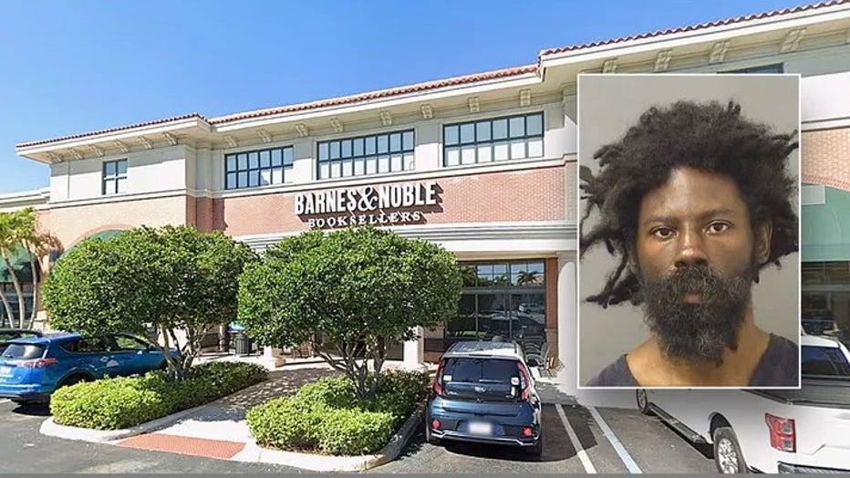 Antonio Moore, 40, is facing a murder charge following the alleged stabbing at a Barnes & Noble bookstore in Palm Beach Gardens, Fla., on Monday, Dec. 22, 2025. (Google Maps/Palm Beach Sheriff's Office)