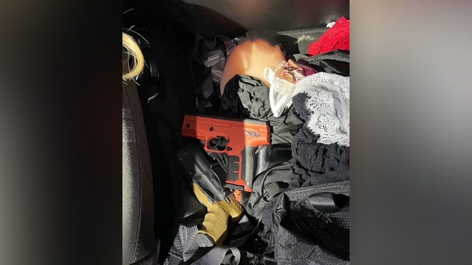 Florida man dressed in red lace bra accused of hiding gun under