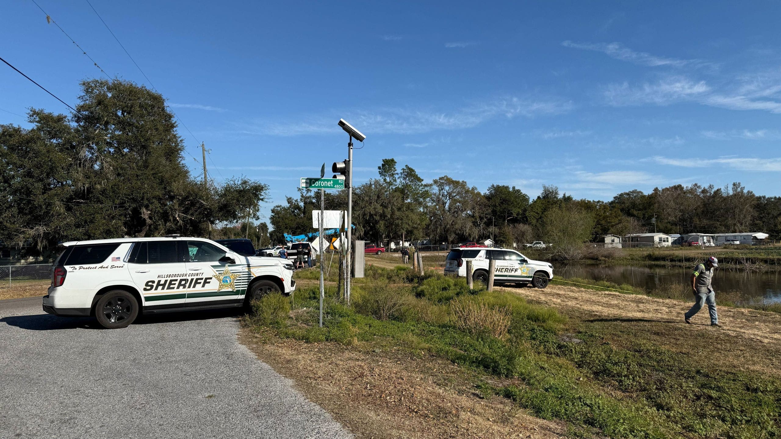Body found inside truck submerged in Plant City pond during search for missing man: HCSO