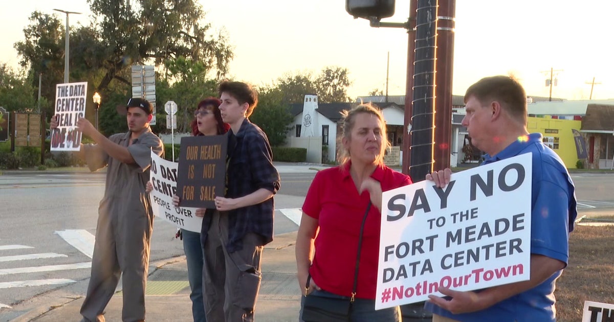 Protesters against proposed Fort Meade data center gather outside city hall