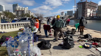 Gasparilla cleanup crews work on land and in waters, over 1,000 pounds of debris removed