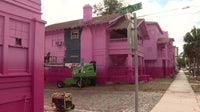 Historic St. Pete apartments painted pink for ‘last hurrah’ before luxury tower demolition