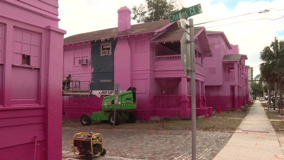 Historic St. Pete apartments painted pink for ‘last hurrah’ before luxury tower demolition