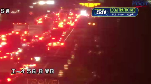 I-4 westbound lanes back open after depression causes major delays: FHP