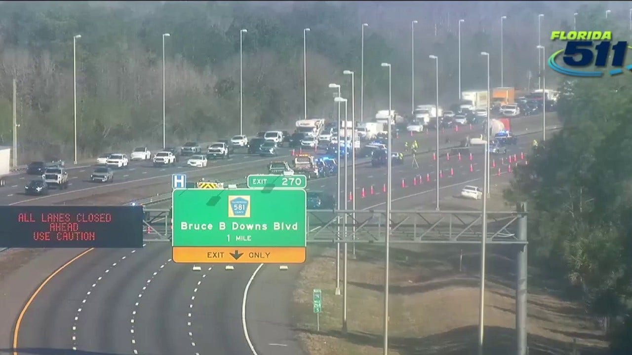 Deadly crash closes I-75 northbound in Hillsborough County