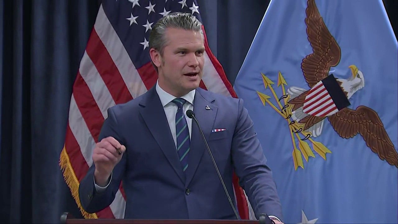 Defense Secretary Pete Hegseth joins CENTCOM commander for update as Iran war rages forward