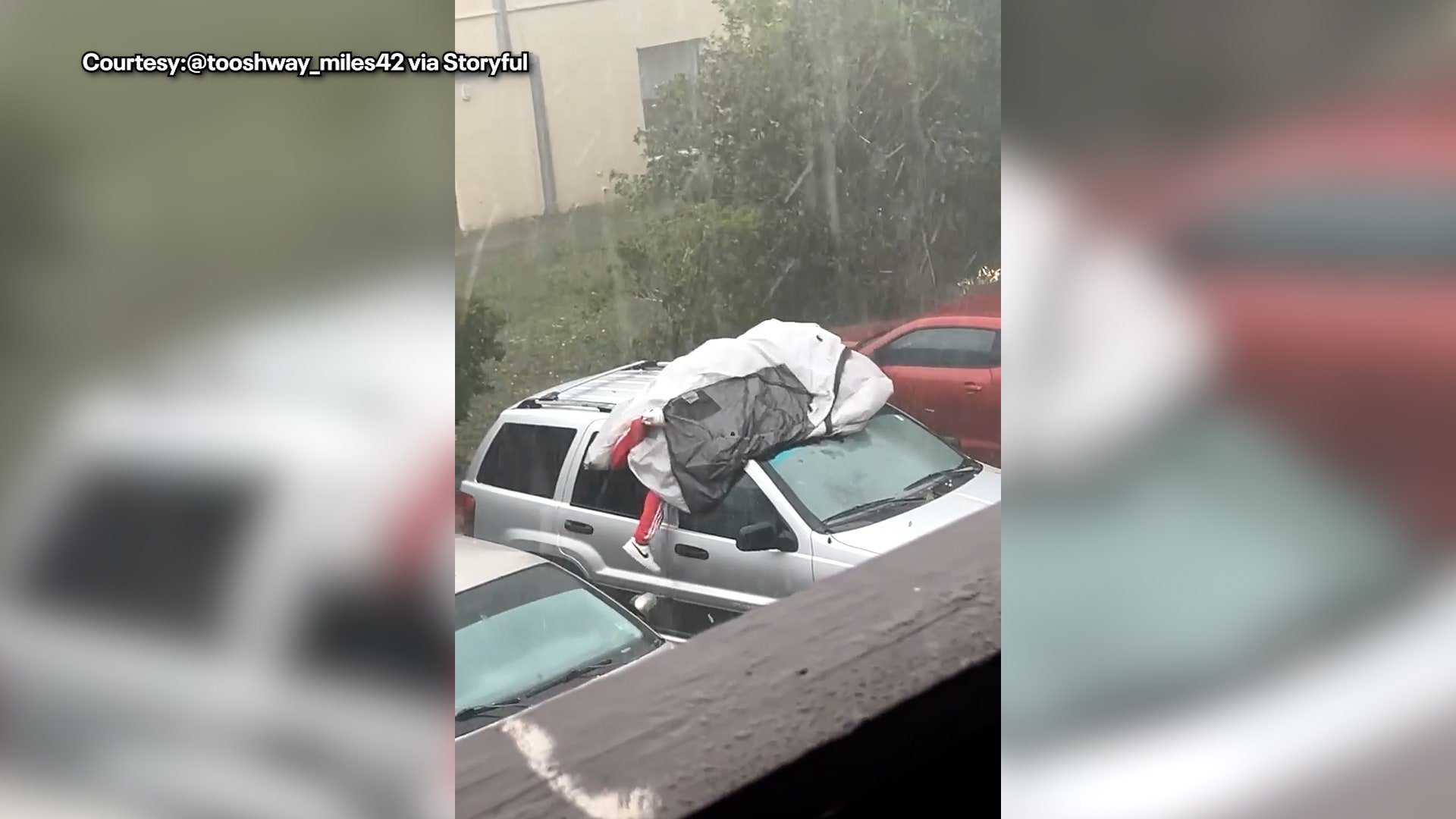 Florida man’s wild attempt to save car from hail goes viral: "I’d rather go down trying"