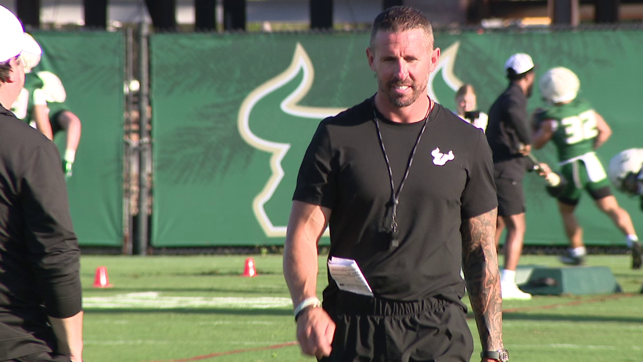 Brian Hartline loses voice after first spring practice at USF