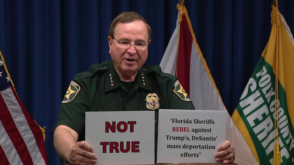 Sheriff Grady Judd blasts media reports that he criticizes federal mass deportation efforts: 'Simply not true'