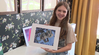 From cancer diagnosis to artist: Tampa girl competes in 'Bob Ross America’s Most Artistic Kid' competition