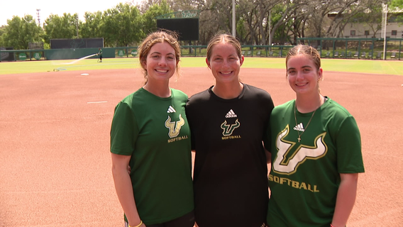 Sister Act: Wilkes sisters make USF softball history by all playing in game together