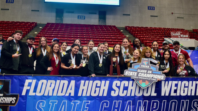 Braden River girls weightlifting team wins first state title in school history