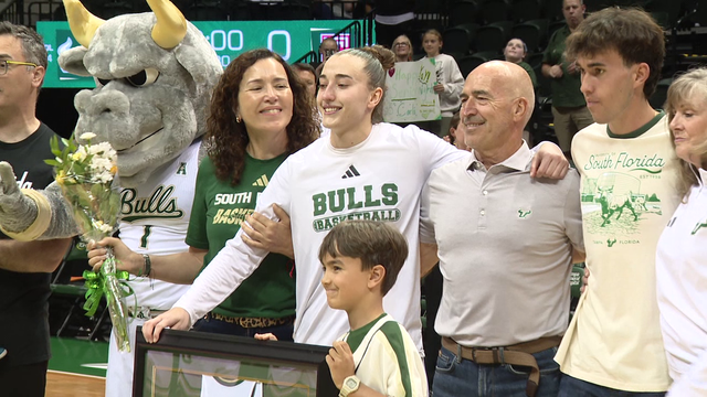 USF senior Carla Brito turns senior night into family affair
