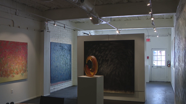 Artist's calming painting session during hurricane prep prompts art exhibition