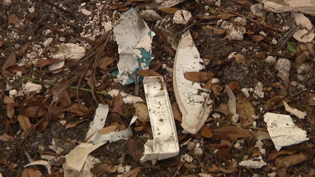 Construction materials illegally dumped next to St. Joe’s Creek in Pinellas County