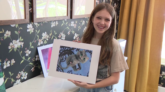 From cancer diagnosis to artist: Tampa girl competes in 'Bob Ross America’s Most Artistic Kid' competition