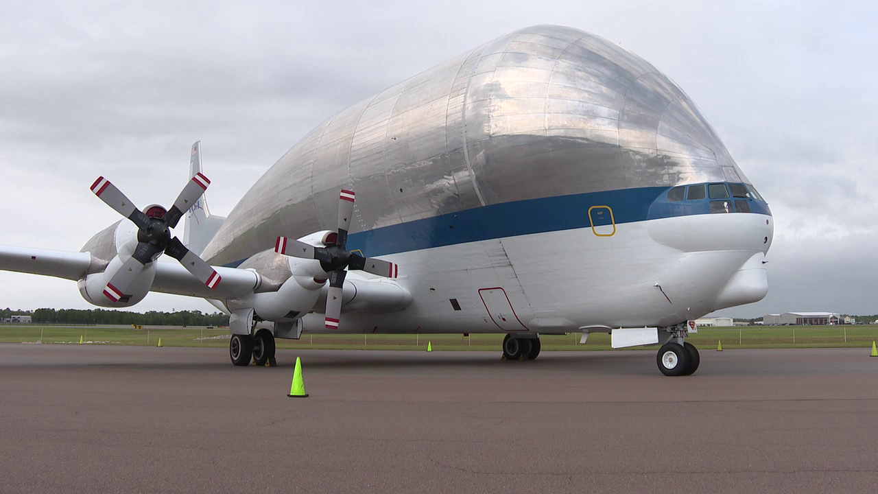 NASA's flying 'moving truck' is on display at the Sun 'n Fun Fly-In