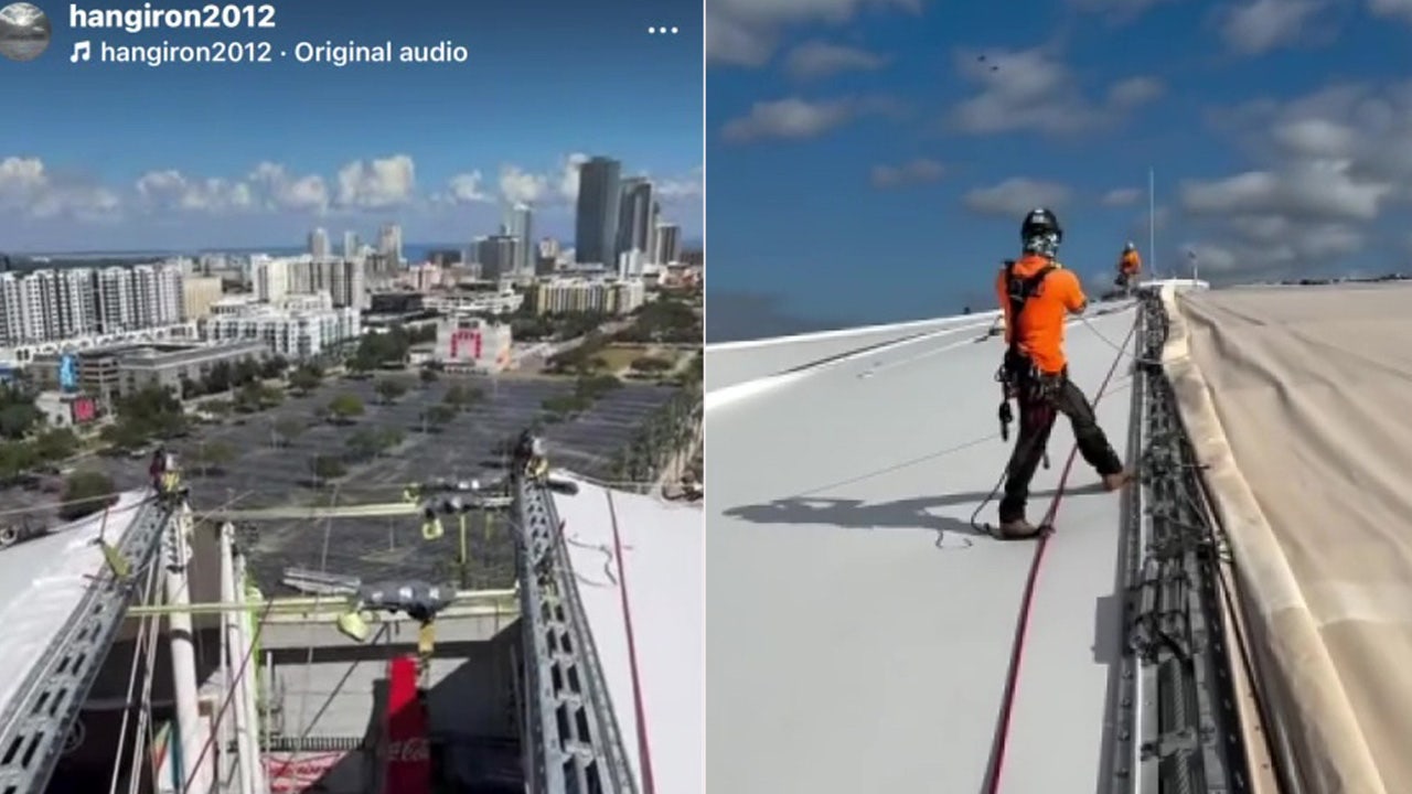 Ironworker’s viral views: How Tropicana Field’s roof was rebuilt after Hurricane Milton
