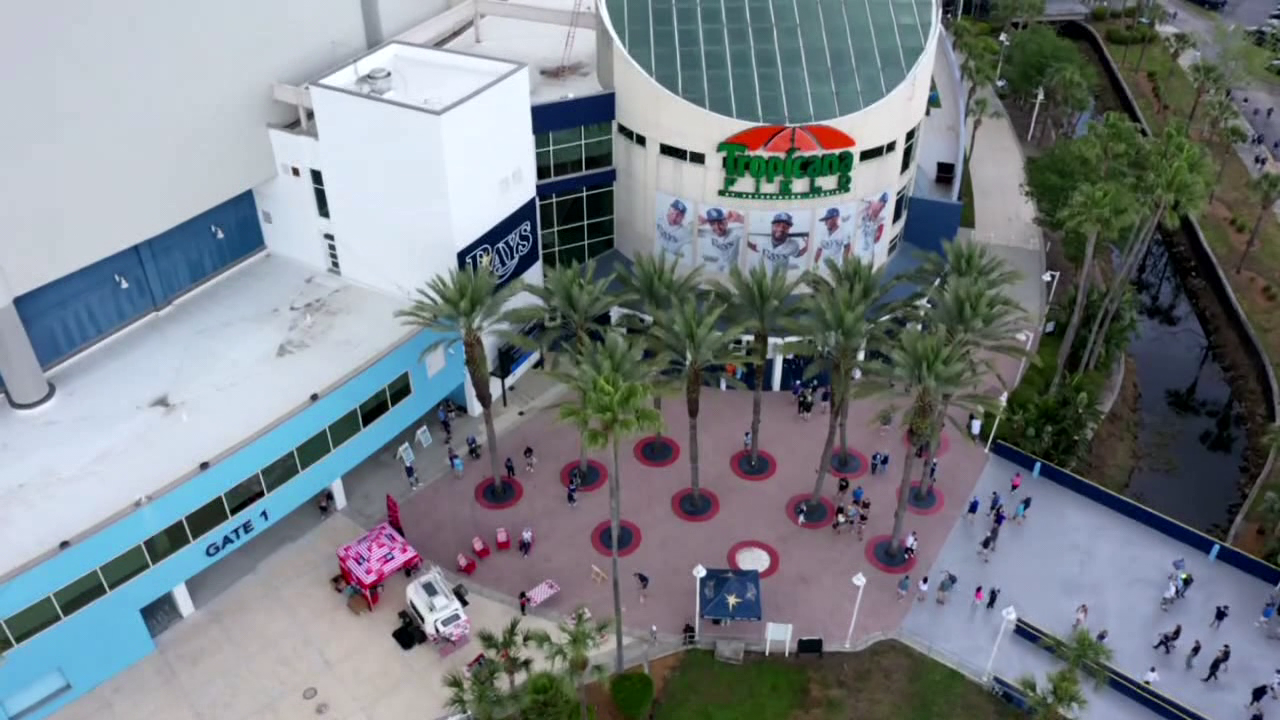 Rays return to Tropicana Field for home opener 18 months after Hurricane Milton