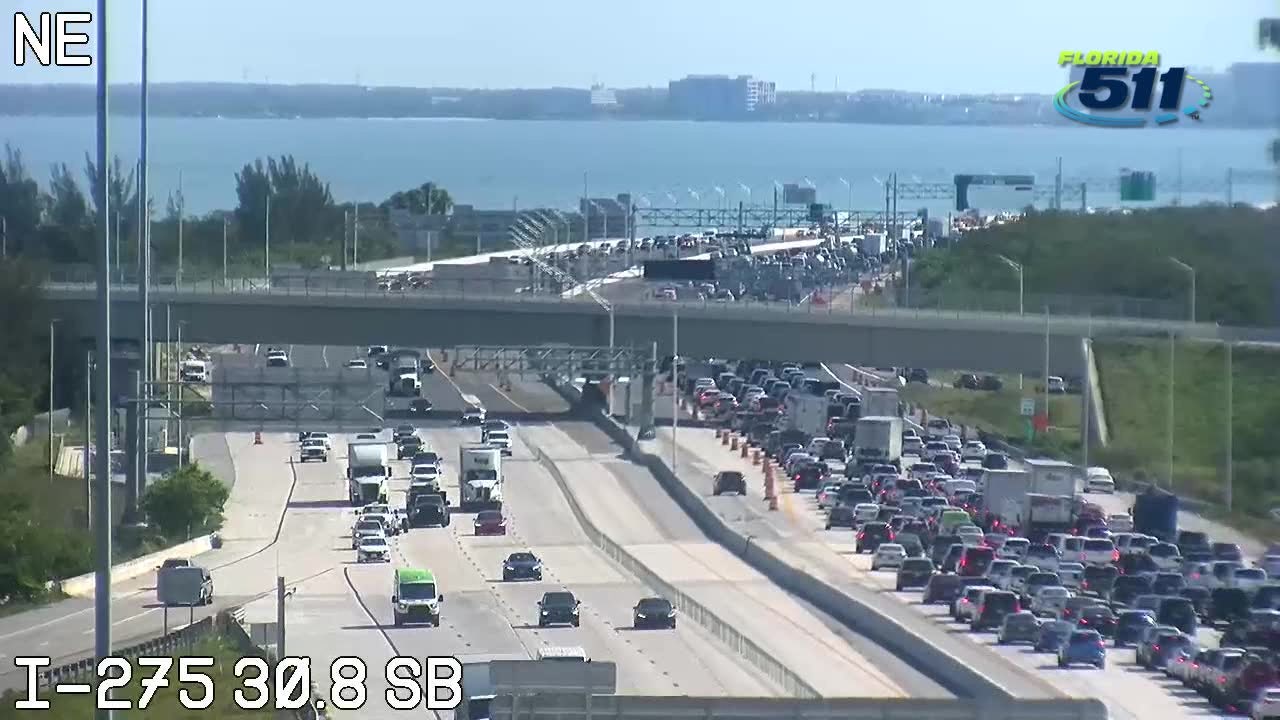 2 northbound lanes on Howard Frankland Bridge closed due to law enforcement activity: FHP