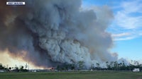 South Florida crews battle 1,500-acre wildfire near Alligator Alley
