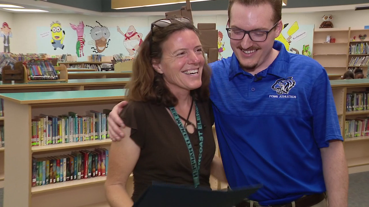 Hernando County teacher surprised with award after more than 20 years of service