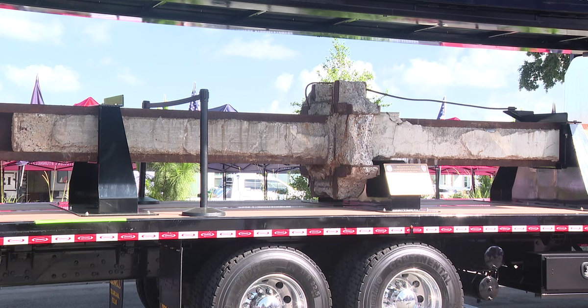 9/11 steel beam stops in Land O'Lakes as part of a nationwide Tunnel to Towers tour