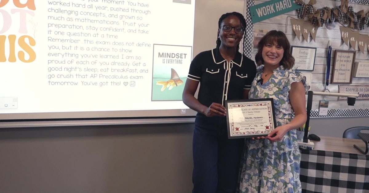 FOX 13 Teacher Tribute: College freshman flies home to surprise former instructor in Palm Harbor