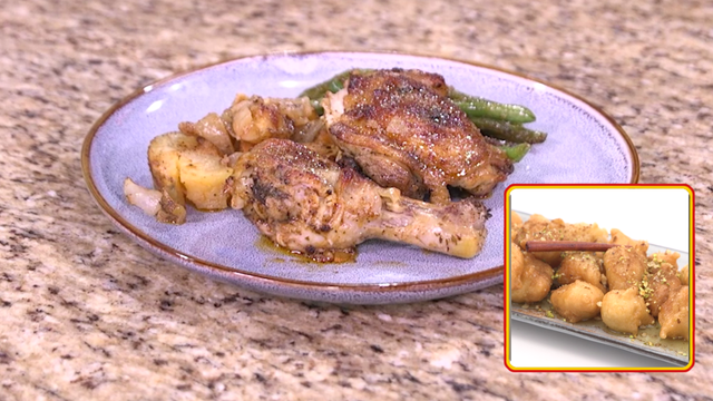 One-Pan Greek Feast: Chicken (and Donuts)