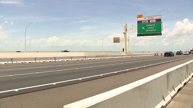 Howard Frankland Bridge express lanes, pedestrian path set to open as major expansion nears completion