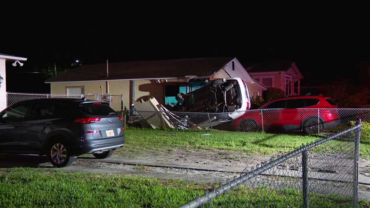 St. Petersburg car crash: Car slams into home and sparks fire, officials say